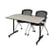 Kobe Rectangle Tables > Training Tables > Kobe Training Table & Chair Sets, 48 W, 30 L, 29 H, Maple MKTRCT4830PL23BK - alternate 1